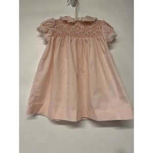 Poly Flinders Hand Smocked Dress 24 Months Pink